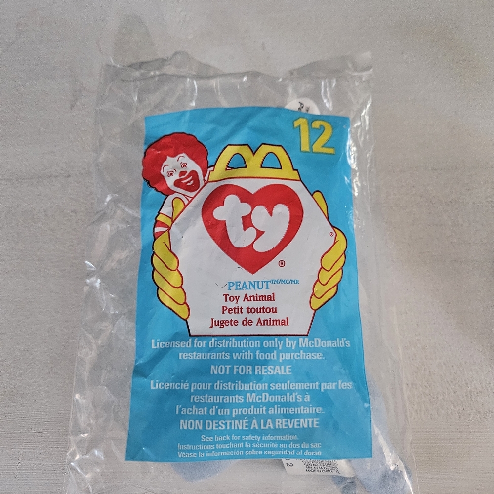 1993‎ Sealed TY Beanie Baby Peanut MINT CONDITION, in 1998 McDonald’s package